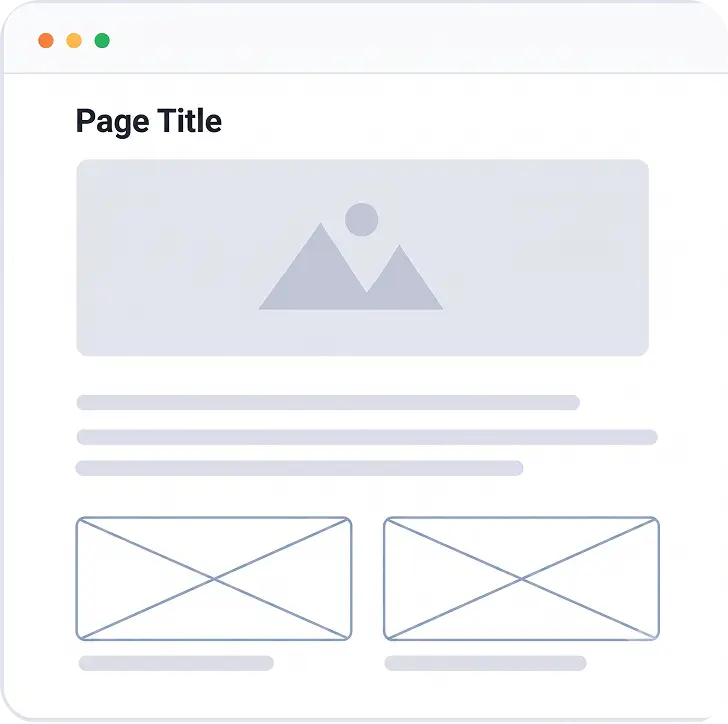 We structure your ideas into clear wireframes
